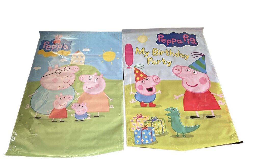 Peppa Pig Character Party Banners For Jumpers Bounce House Lot Of 2